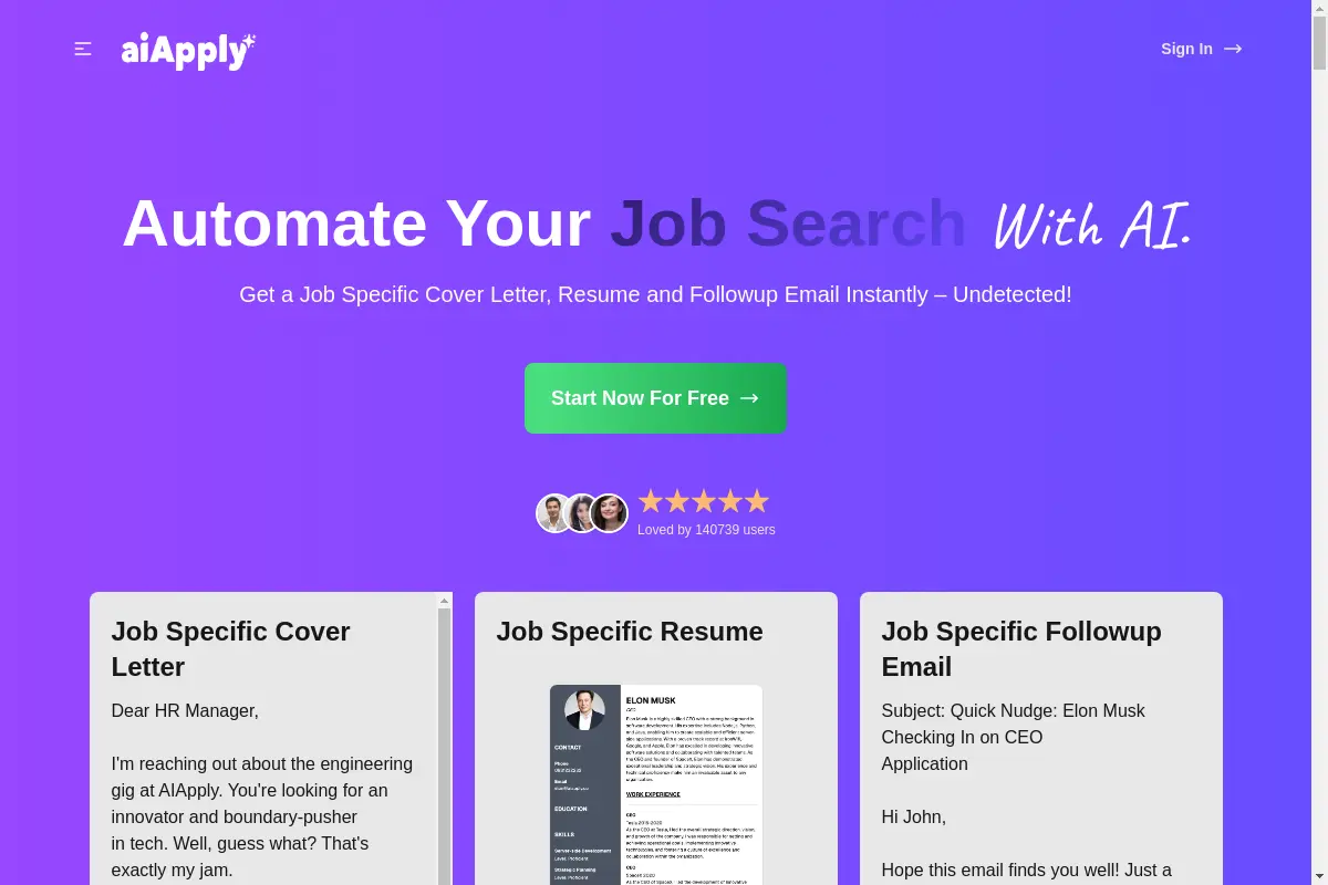 AIApply: AI-Powered Tools for Job Seekers